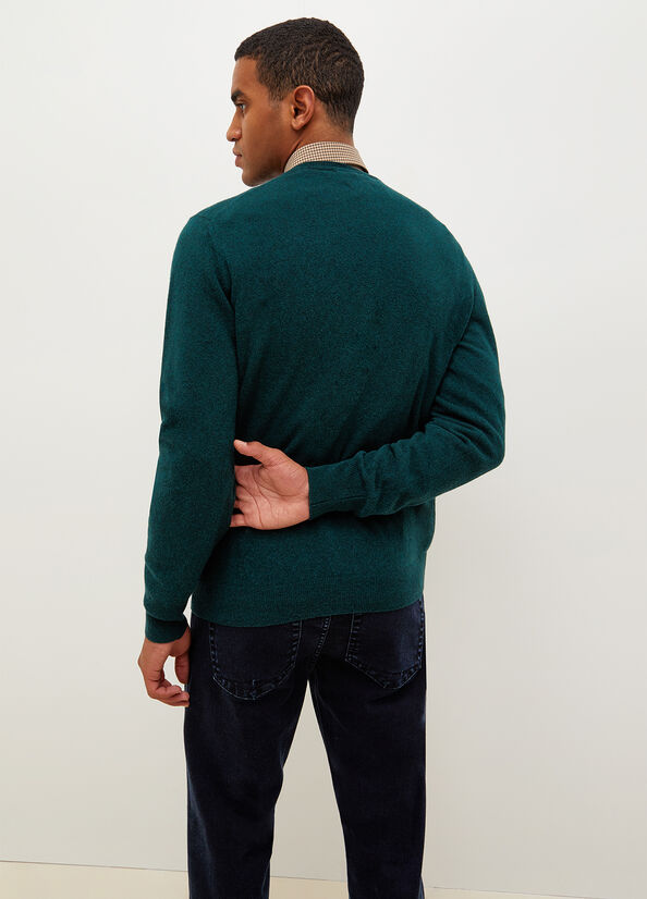 Men's Liu Jo Cashmere Pullover Sweaters Green | VSF-398152