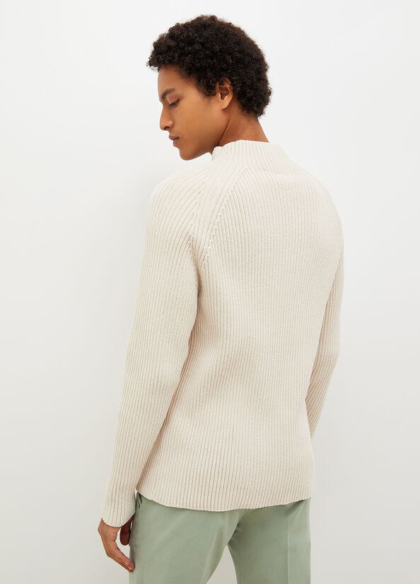 Men's Liu Jo Chenille Sweaters White | HFM-937128