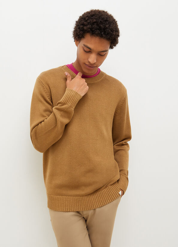 Men\'s Liu Jo Cotton And Sweaters Brown | EOW-736150