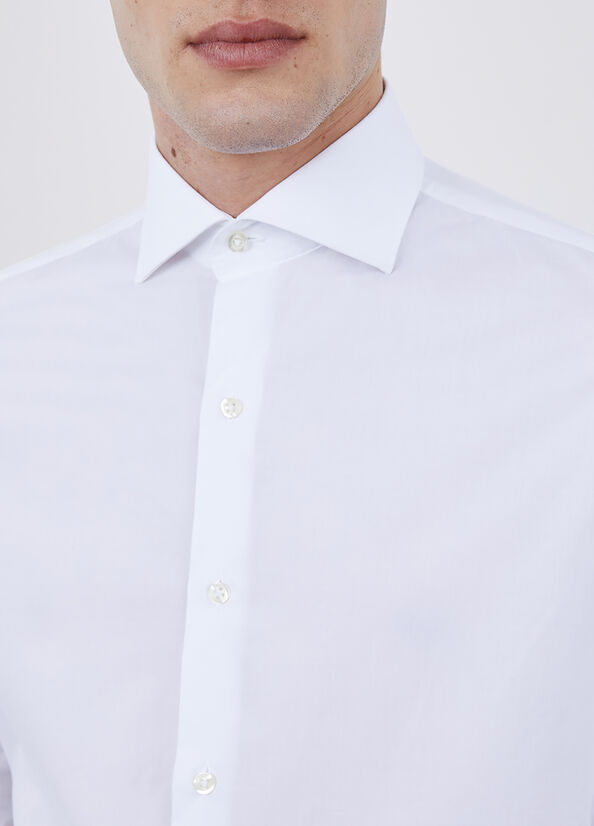 Men's Liu Jo Cotton Regular Fit Shirts White | ZBU-105632