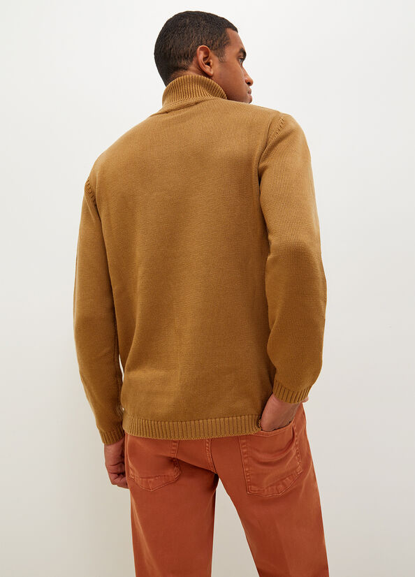 Men's Liu Jo Cotton Sweaters Brown | IZY-108346