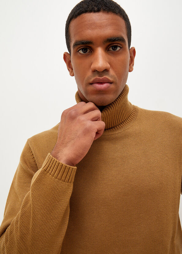 Men's Liu Jo Cotton Sweaters Brown | IZY-108346