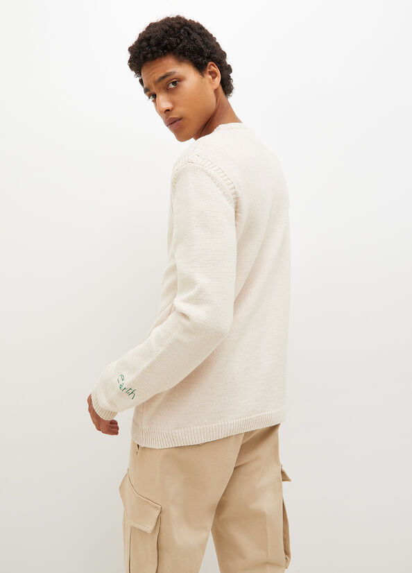 Men's Liu Jo Eco-Friendly Sweaters White | LDI-943058