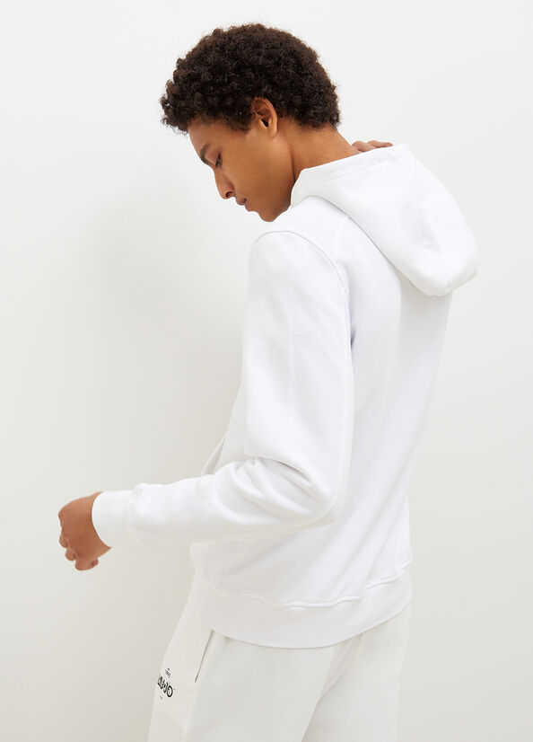 Men's Liu Jo Hooded, Eco-Friendly Sweaters White | VPN-958760