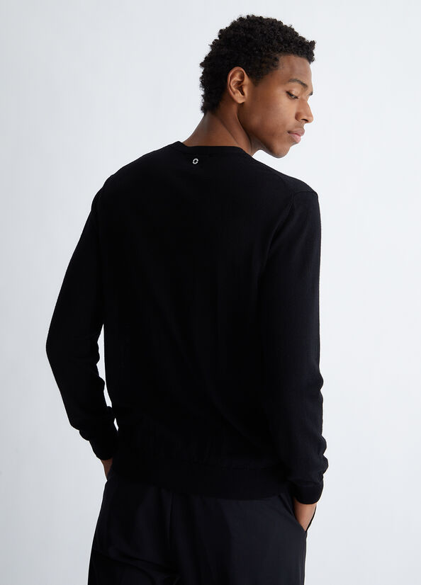 Men's Liu Jo In Pure Sweaters Black | XVM-316097