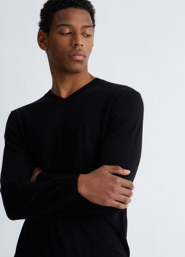 Men's Liu Jo In Pure Sweaters Black | XVM-316097