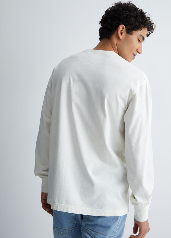 Men's Liu Jo Long-Sleeved T Shirts White | RXH-623819