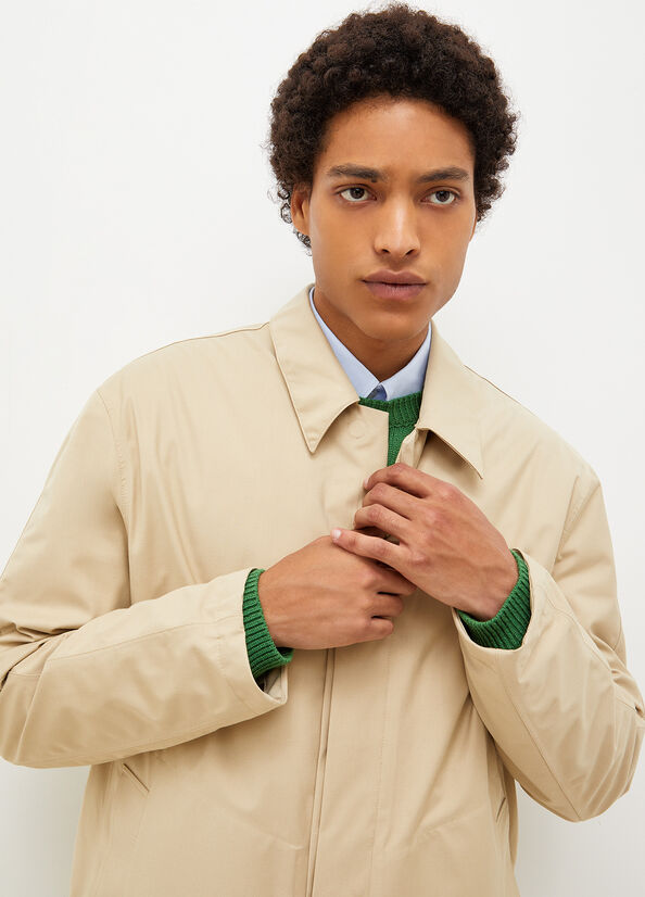 Men's Liu Jo Padded Trench Jackets Beige | UHQ-834569