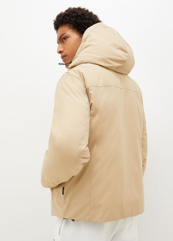 Men's Liu Jo Padded With Hood Jackets Beige | OWU-483702