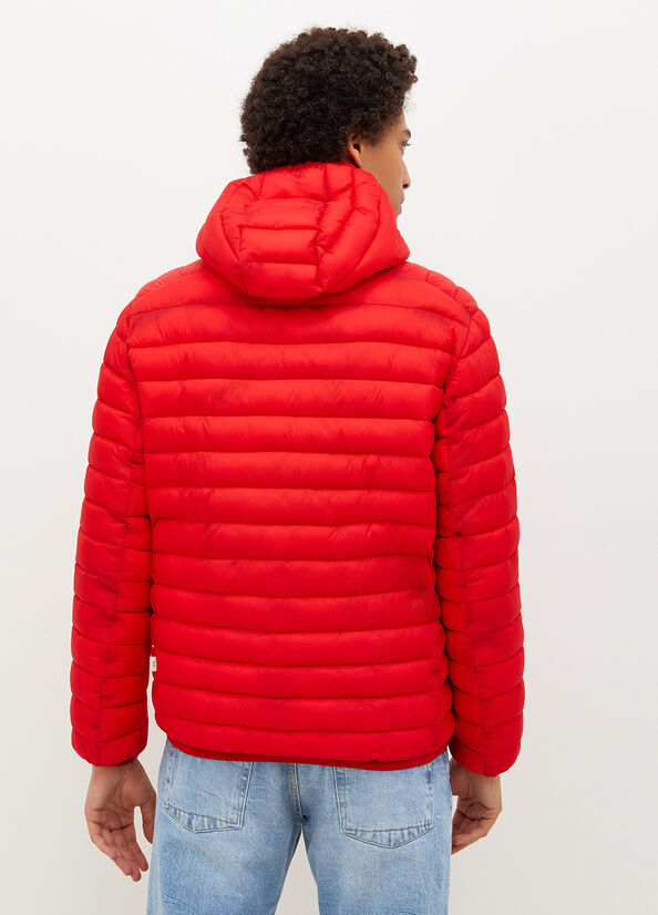 Men's Liu Jo Padded With Hood Jackets Red | MZW-490761