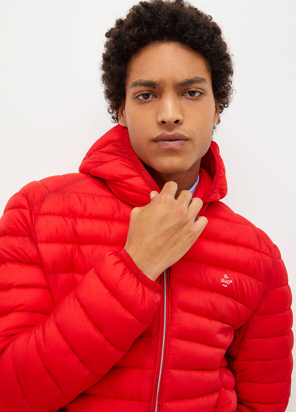 Men's Liu Jo Padded With Hood Jackets Red | MZW-490761