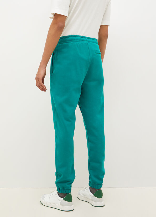 Men's Liu Jo Pure Cotton Joggers Pants Green | VRT-073982