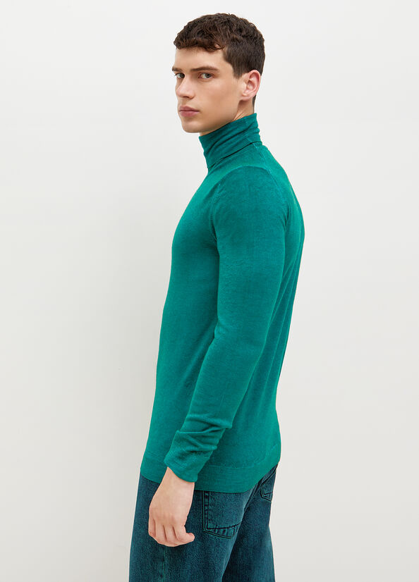 Men's Liu Jo Pure Turtleneck Sweaters Green | NQK-358290