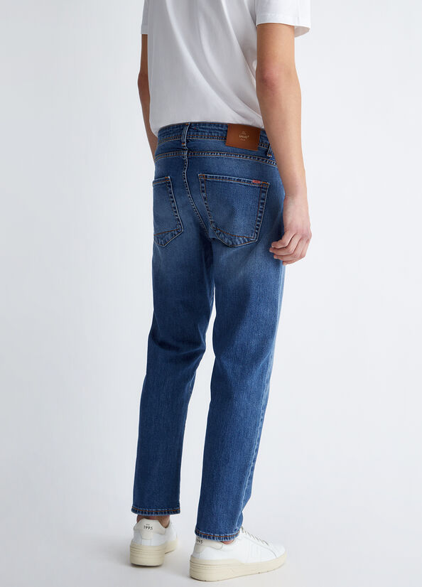 Men's Liu Jo Regular Cropped Skinny Jeans Blue | XOM-384052