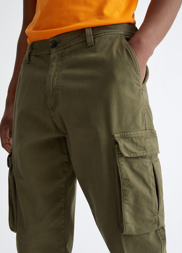 Men's Liu Jo Regular Fit Cargo Pants Green | VOD-468523