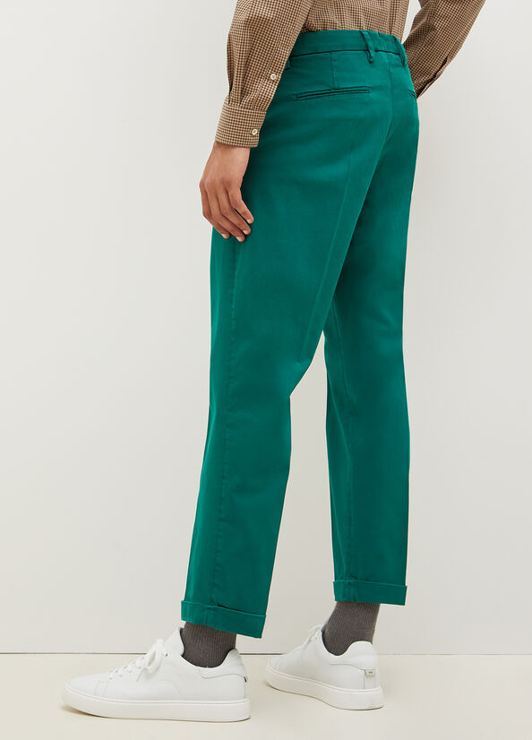 Men's Liu Jo Regular Fit Chinos Pants Green | SHG-746029