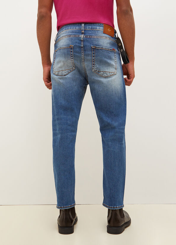 Men's Liu Jo Regular Slim-Fit Jeans Blue | MWZ-367182