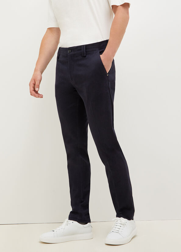 Men\'s Liu Jo Slim Fit Chinos Pants Dark Blue | XRO-209754