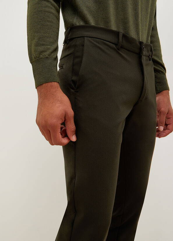 Men's Liu Jo Slim Fit Chinos Pants Green | GML-912845