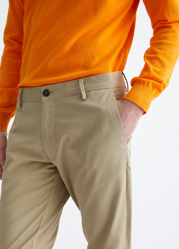 Men's Liu Jo Slim Fit Pants Beige | OGH-506728