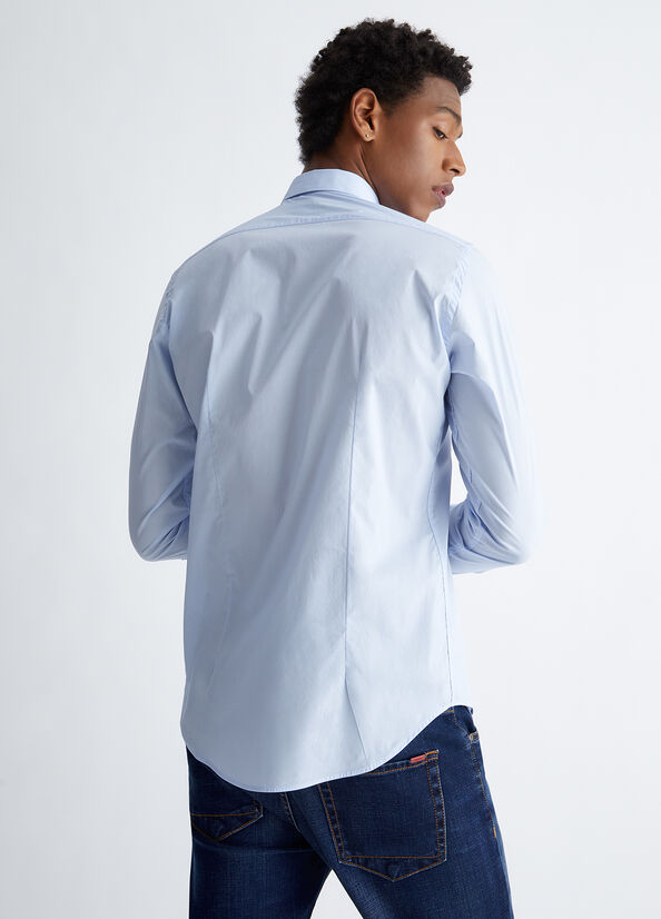 Men's Liu Jo Slim Fit Shirts Blue | UTL-345261