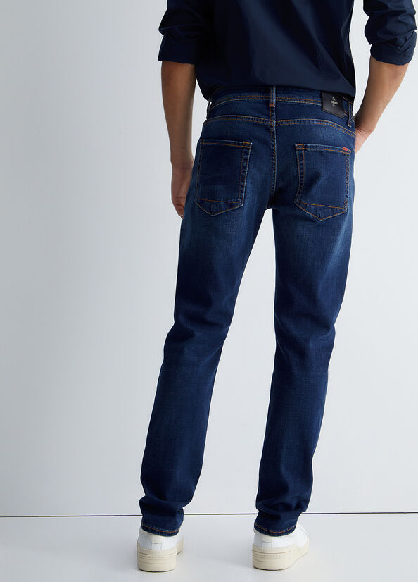 Men's Liu Jo Slim Slim-Fit Jeans Dark Blue | WMO-840721