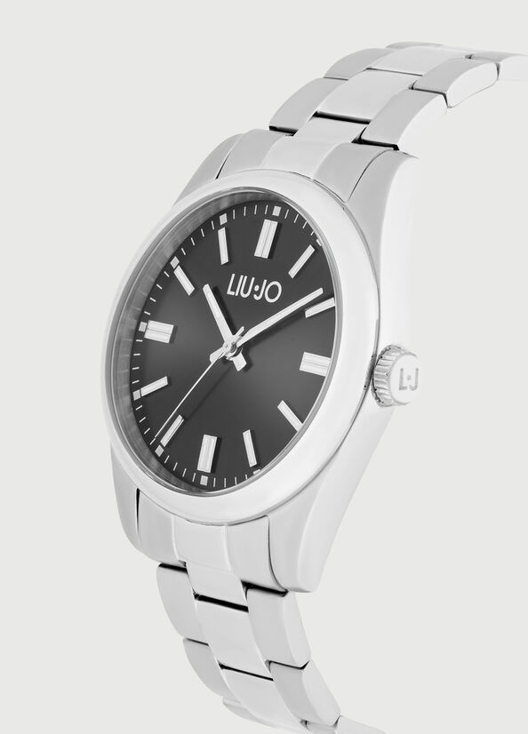 Men's Liu Jo Steel Watches Silver / Black | EXM-074865