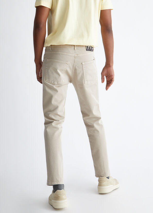 Men's Liu Jo Tapered Fit Skinny Jeans Beige | FXR-427630