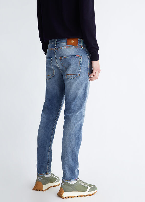 Men's Liu Jo Twisted Skinny Jeans Blue | JBQ-695083