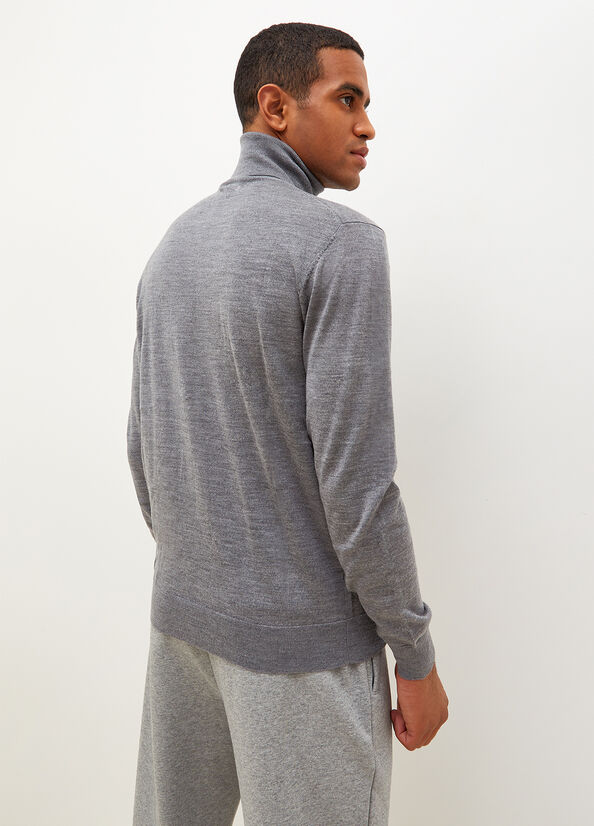 Men's Liu Jo Virgin Turtleneck Sweaters Grey | WAO-402851