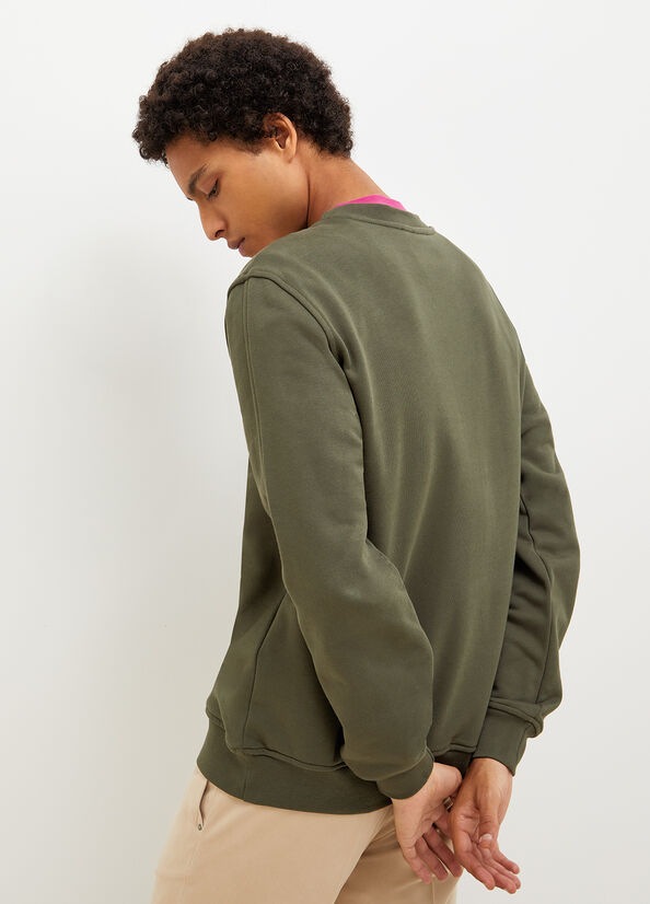 Men's Liu Jo With Logo Sweaters Green | JUB-972408