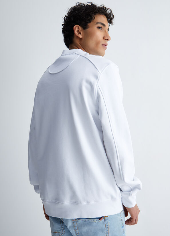 Men's Liu Jo With Logo Sweaters White | YSG-728659