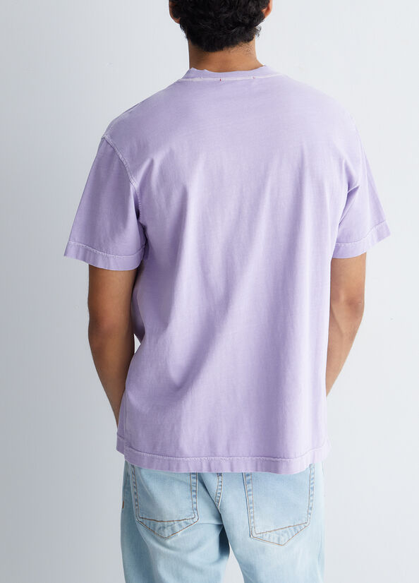 Men's Liu Jo With Logo T Shirts Purple | KHF-316504