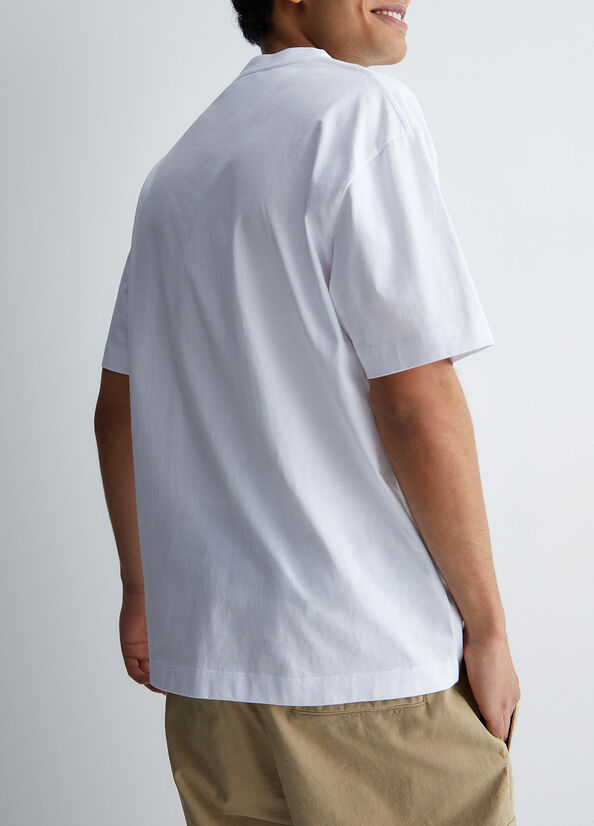 Men's Liu Jo With Pomegranate T Shirts White | EGM-160435