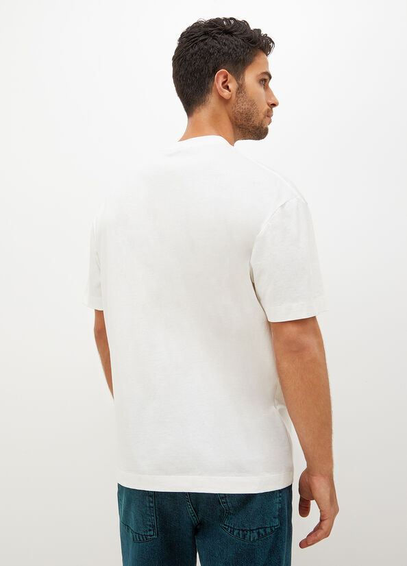 Men's Liu Jo With Print T Shirts White | ENV-136485