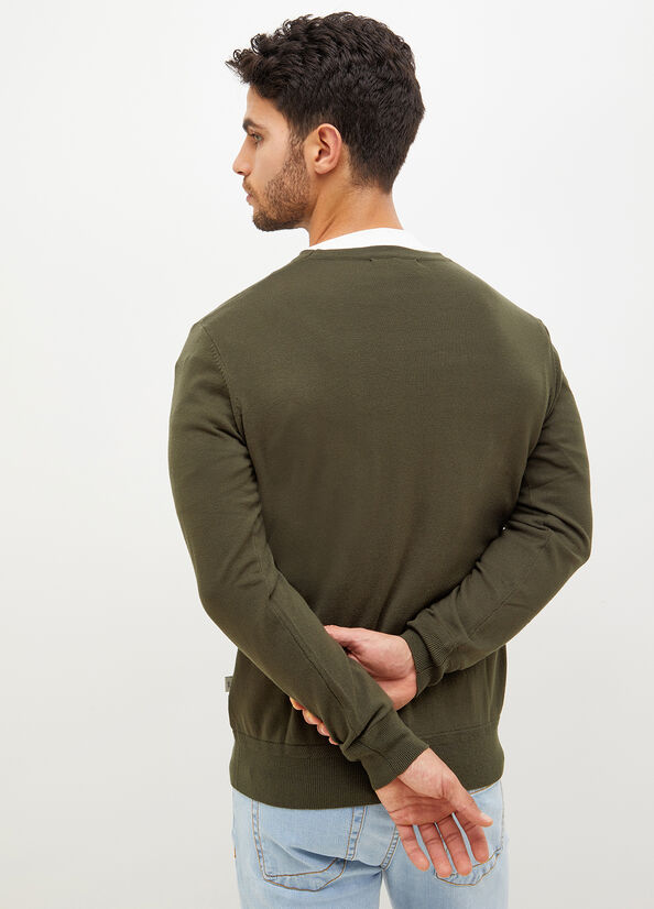 Men's Liu Jo Wool And Cotton Sweaters Green | RSU-516804