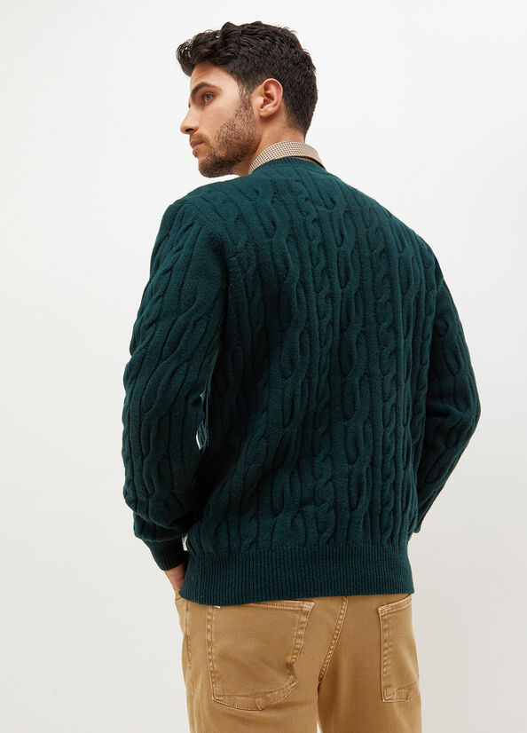 Men's Liu Jo Wool Sweaters Green | XRH-674519