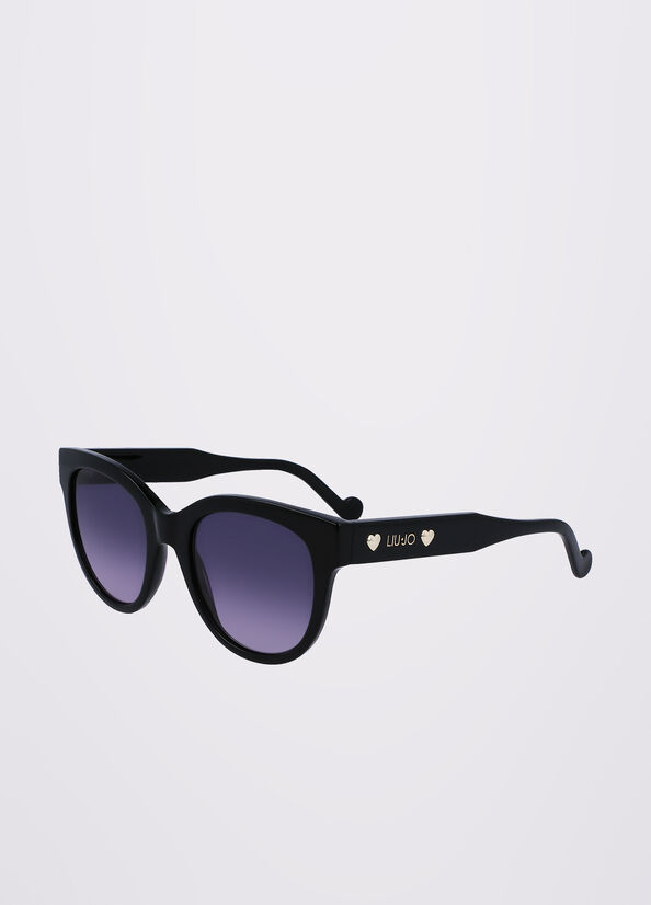 Women's Liu Jo Acetate Sunglasses Black | USJ-509268