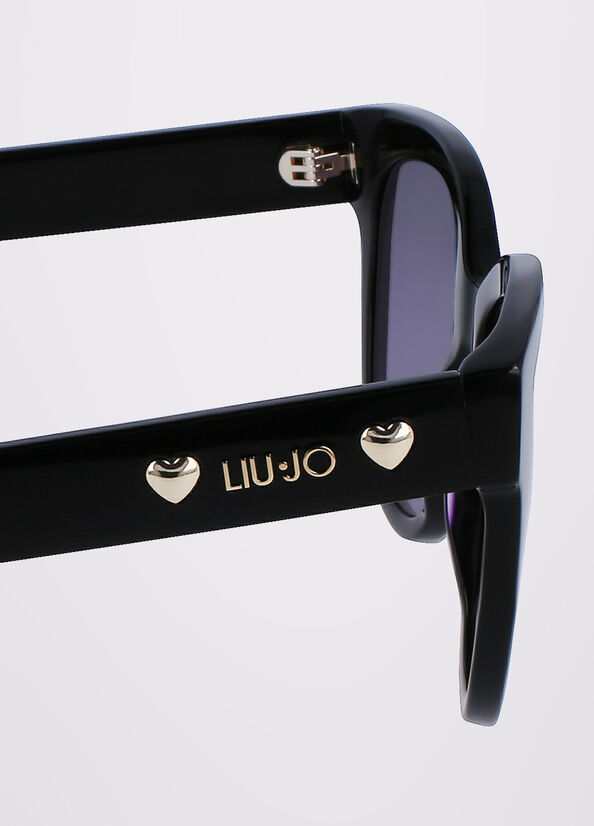 Women's Liu Jo Acetate Sunglasses Black | USJ-509268