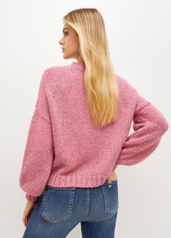 Women's Liu Jo Alpaca Blend Sweaters Pink | DYK-809152