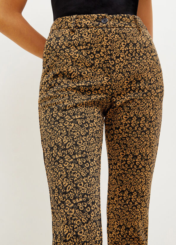 Women's Liu Jo Animal Print Chinos Pants Metal | EIJ-942385