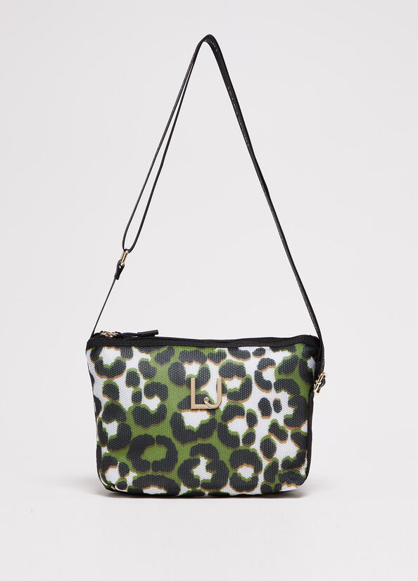 Women\'s Liu Jo Animal-Print Crossbody Bags Green | CRD-250968