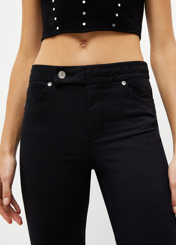 Women's Liu Jo Bottom Up Pants Black | QYE-452198