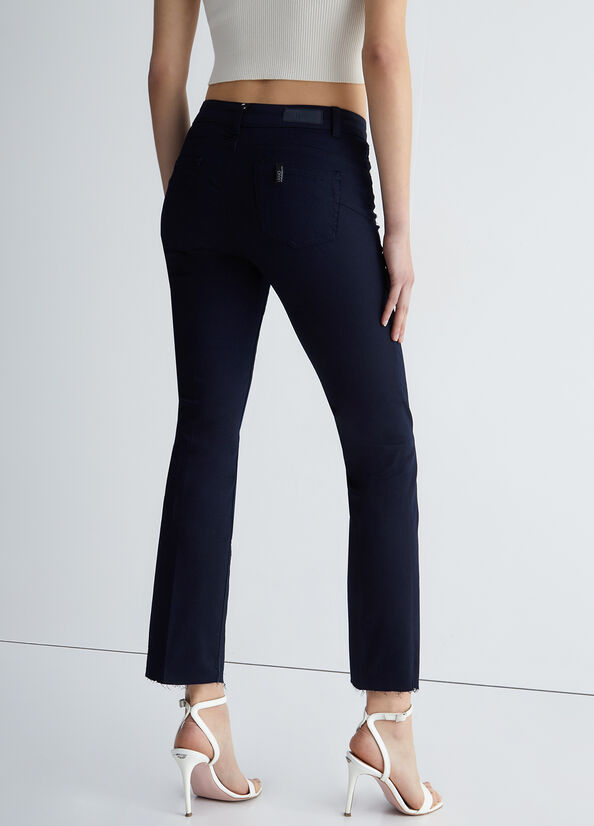 Women's Liu Jo Bottom Up Pants Dark Blue | NWK-412793