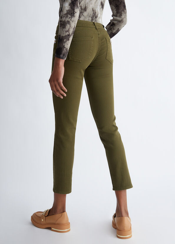 Women's Liu Jo Bottom Up Pants Olive | XKC-795410