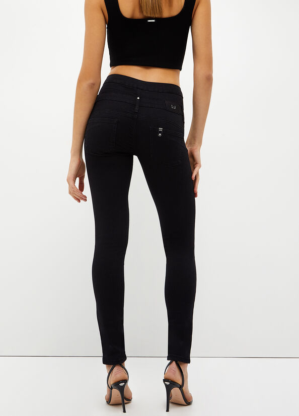 Women's Liu Jo Bottom Up Skinny Jeans Black | CPT-794520