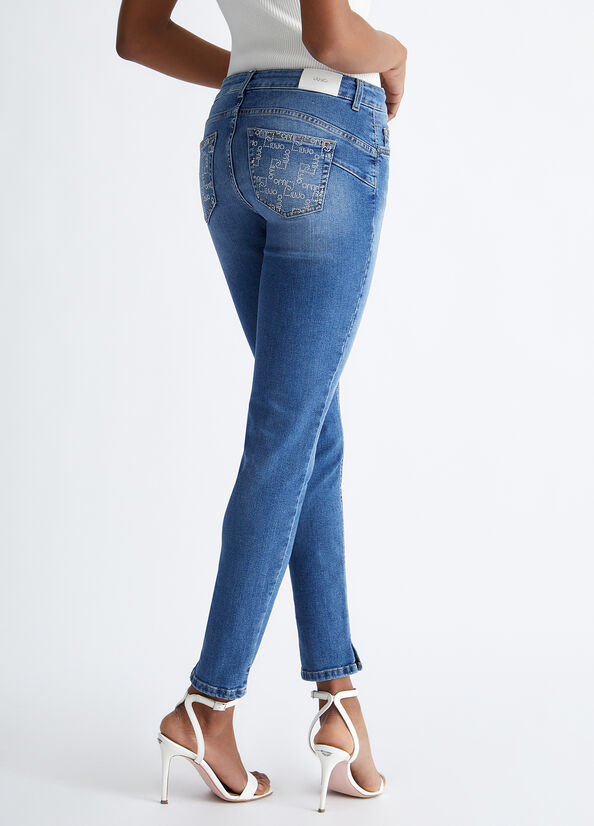 Women's Liu Jo Bottom Up Skinny Jeans Blue | GWU-169875