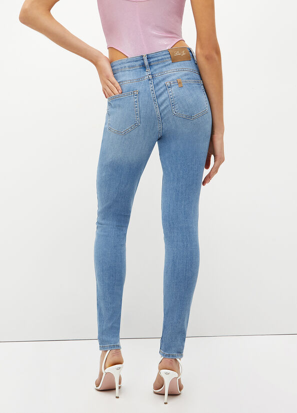 Women's Liu Jo Bottom Up Skinny Jeans Blue | IEK-367892