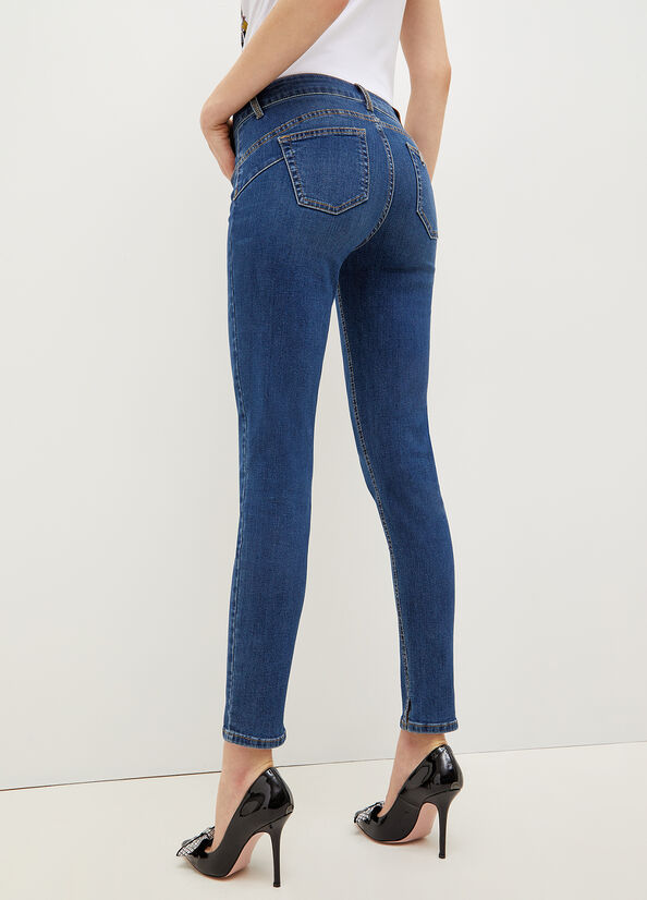 Women's Liu Jo Bottom Up Skinny Jeans Blue | RES-135729