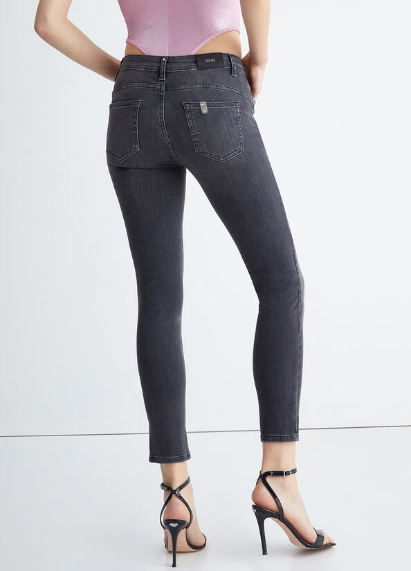 Women's Liu Jo Bottom Up Skinny Jeans Black | SXO-502194